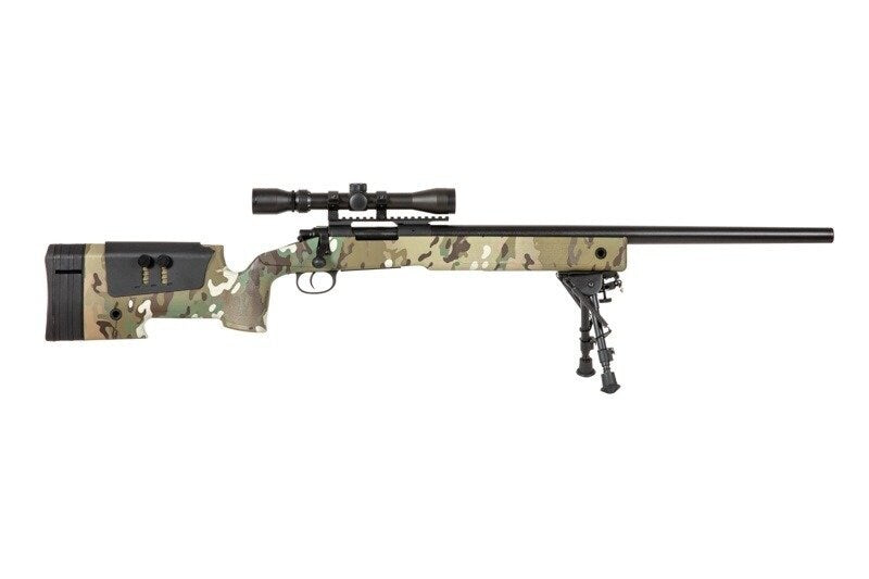 Karabin snajperski ASG Specna Arms SA-S02 Core High Velocity z lunetą i dwójnogiem - MultiCam
