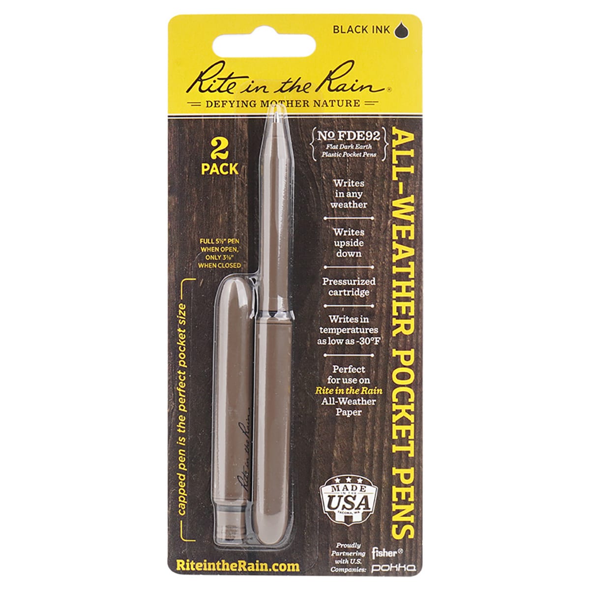 Długopis Rite in the Rain All-Weather Pocket Pen FDE - 2 szt.