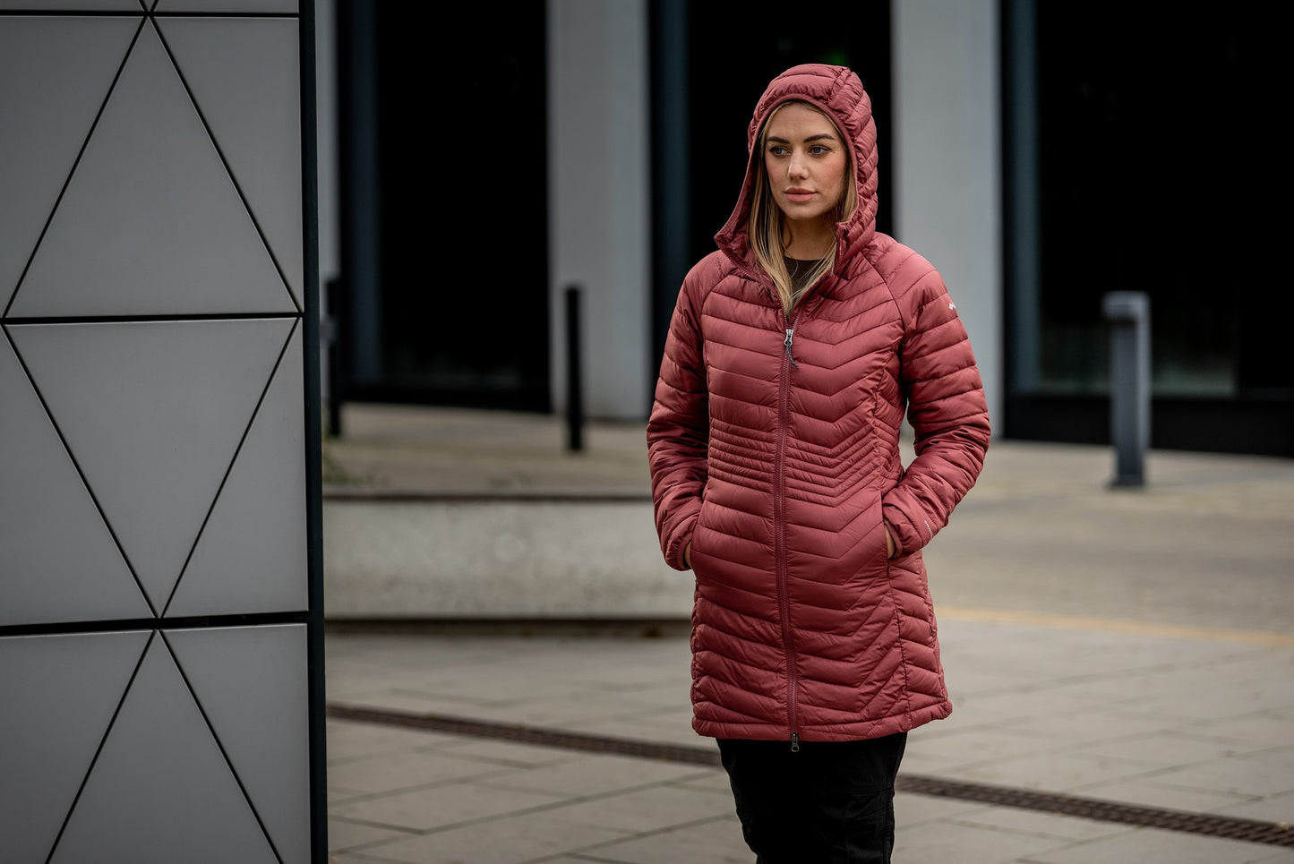 Kurtka damska Columbia Powder Lite Mid Jacket - Beetroot