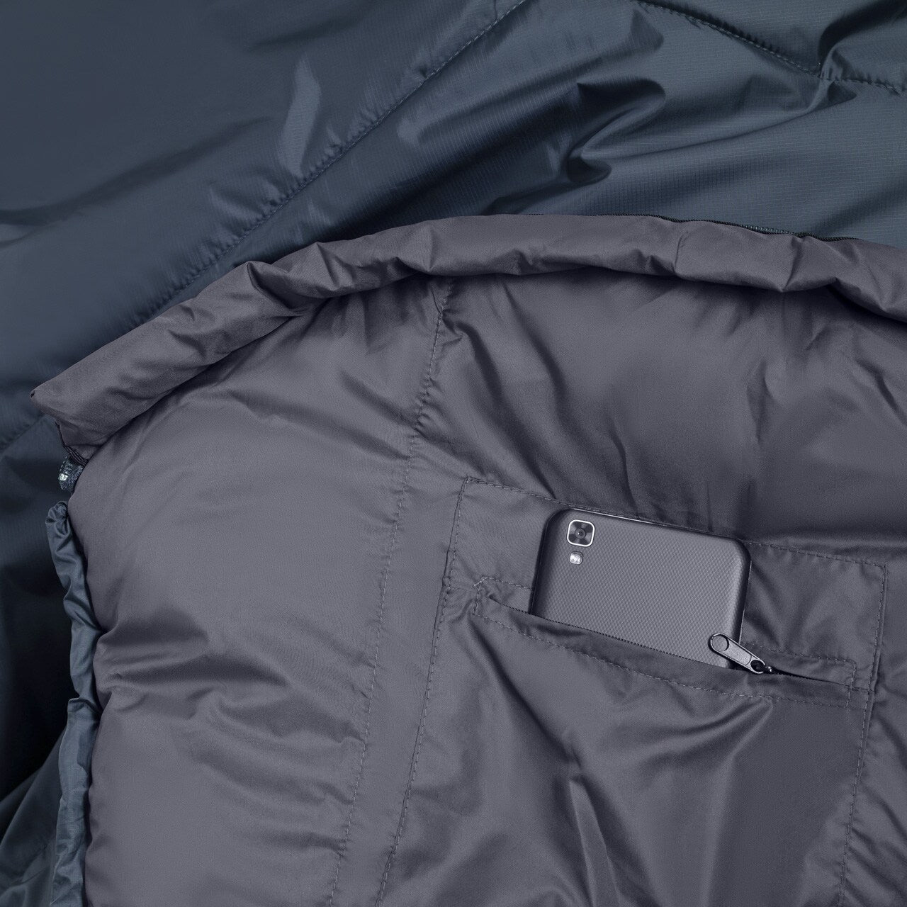 Śpiwór Alpinus Fiber Pro 1100 Lewy - Szary