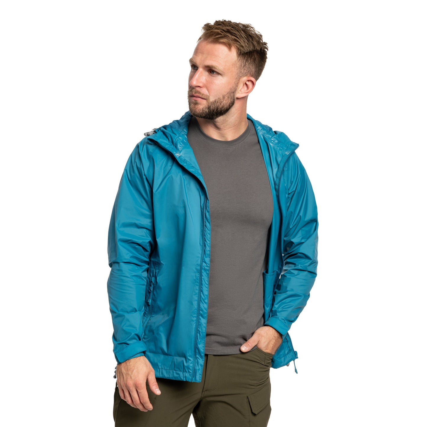 Kurtka Highlander Outdoor Stow & Go Pack Away V2 - Petrol Blue
