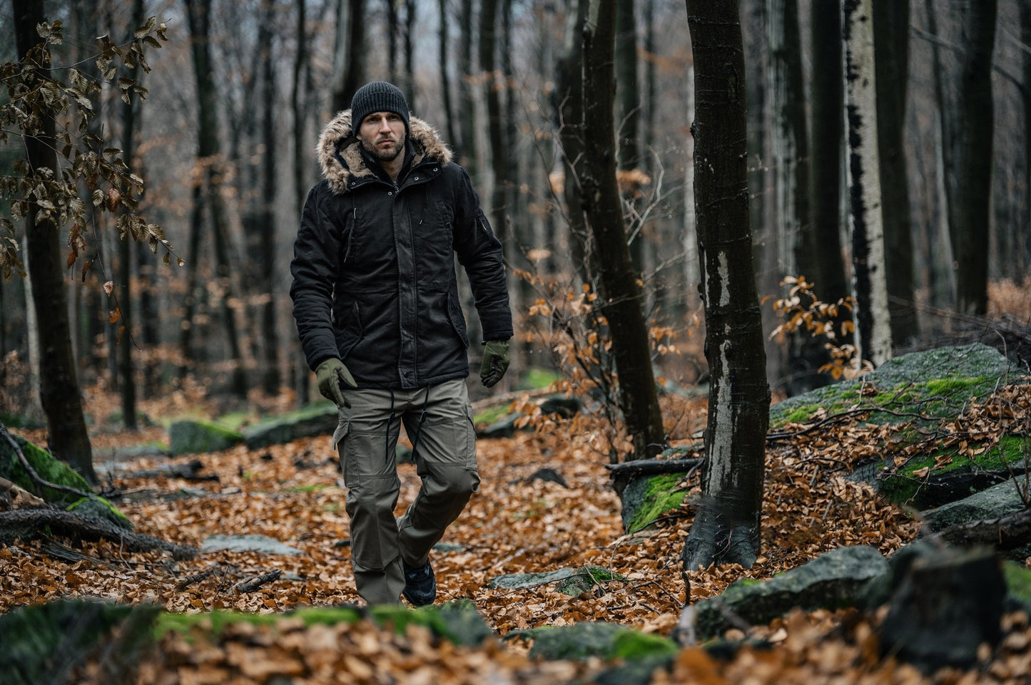 Kurtka Military Wear Fish Tail Parka - Black