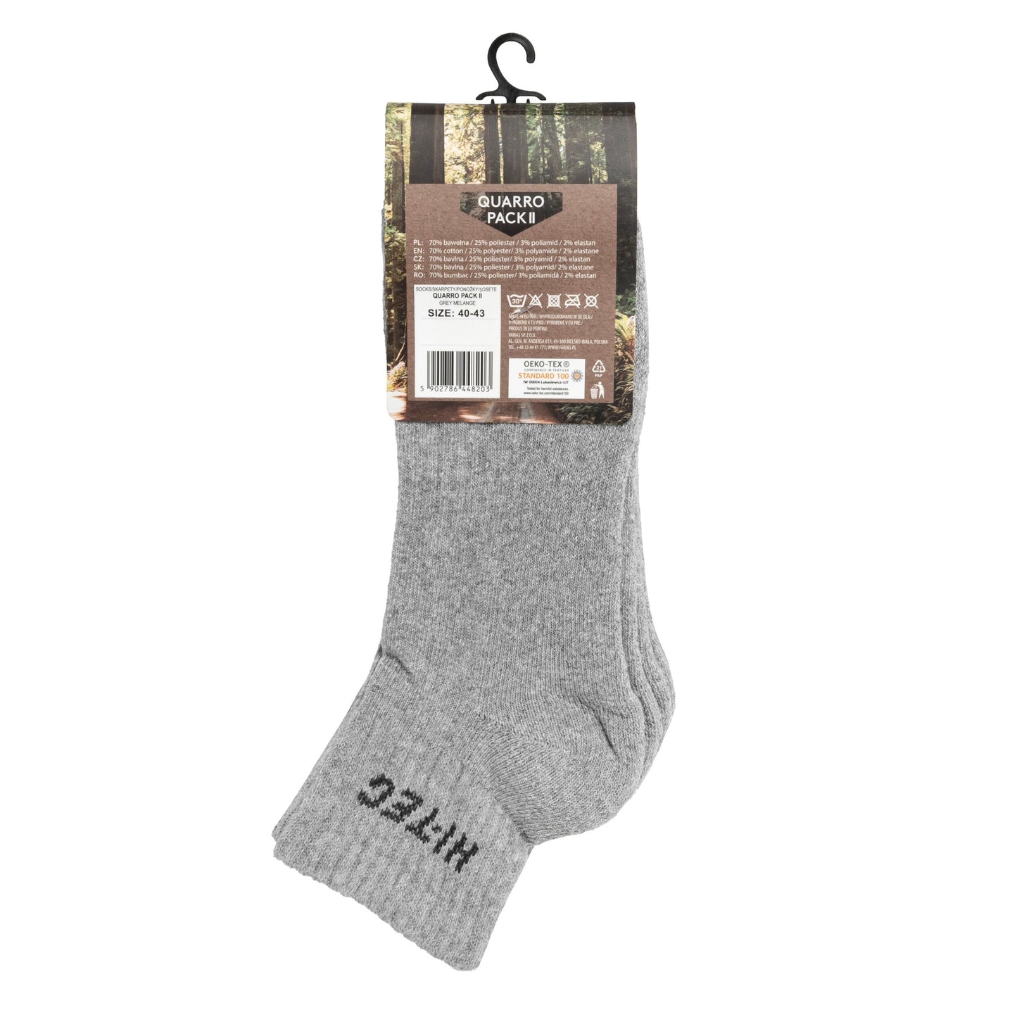 Skarpety Hi-Tec Quarro Grey Melange - 3 pary