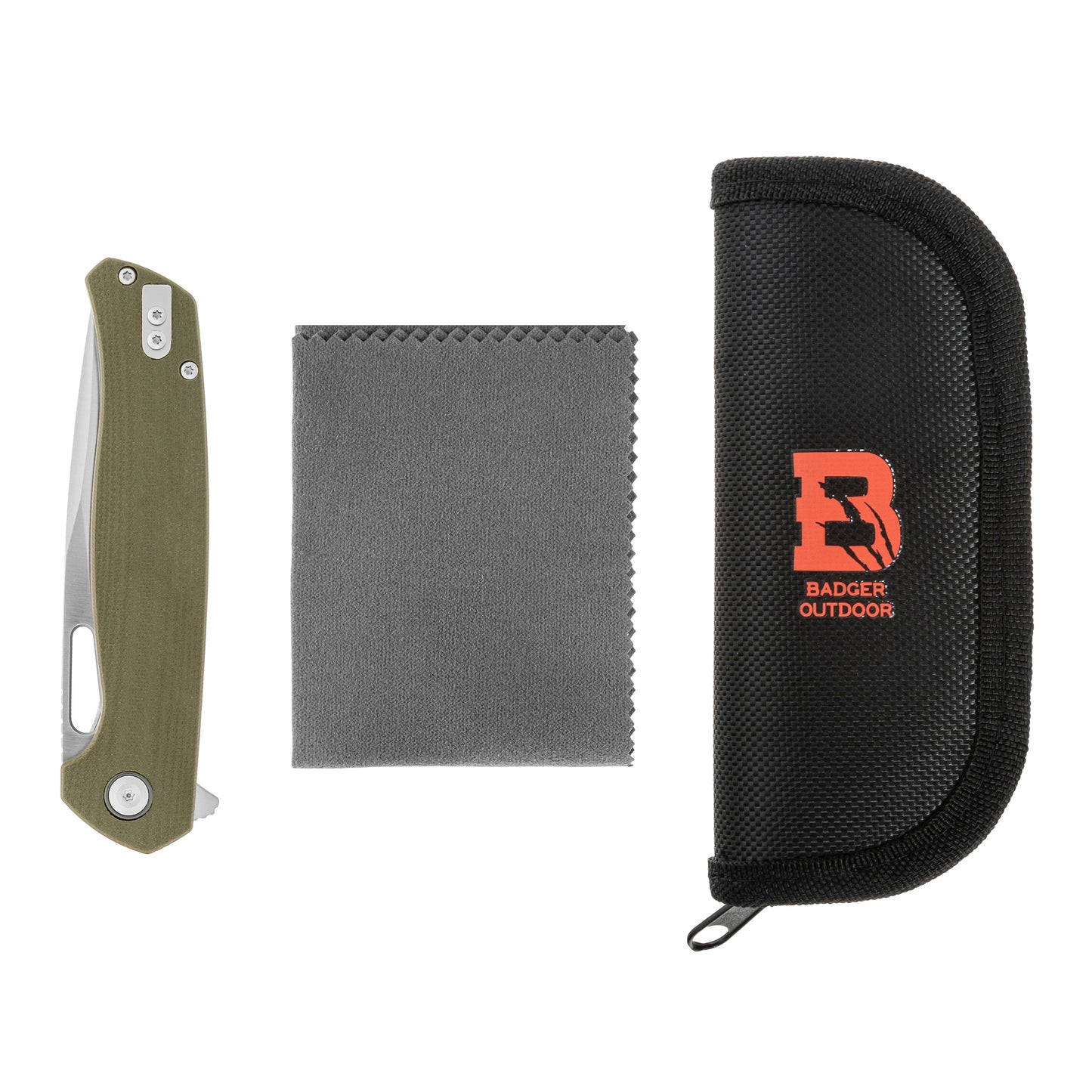Nóż składany Badger Outdoor D2 Orix - Green