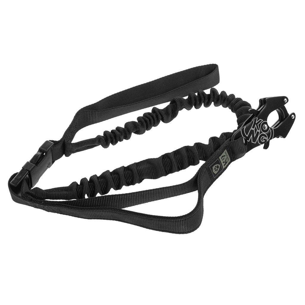 Smycz K9 Thorn Kong Frog z amortyzatorem czarna - 150 cm