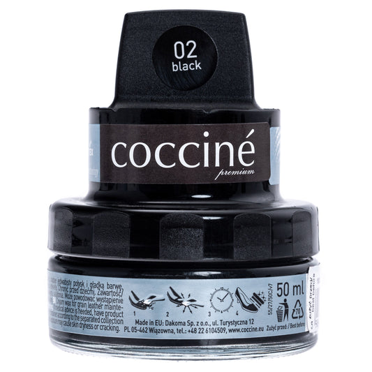 Wosk do skór licowych Coccine Nano Wax 50 ml - Czarny