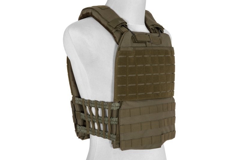 Kamizelka taktyczna typu plate carrier molle/laser-cut - Olive