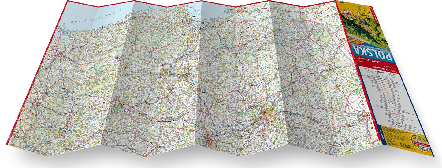 Mapa samochodowa Polski 1:750000
