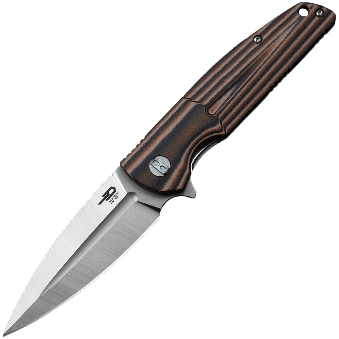 Nóż składany Bestech Knives Fin Satin - Black/Orange/Beige