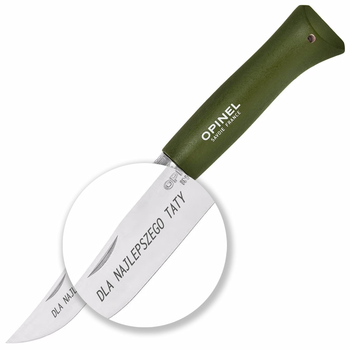 Nóż składany Opinel No.8 Colorama Inox - Khaki