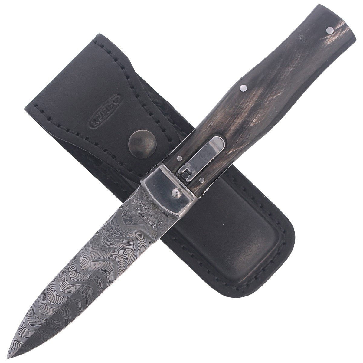 Nóż sprężynowy Mikov Predator Damascus 241-DR-1/KP