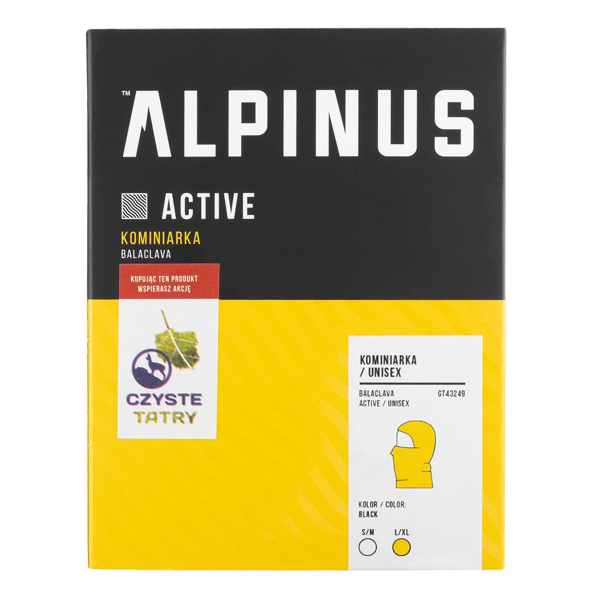 Kominiarka termoaktywna Alpinus Active Black