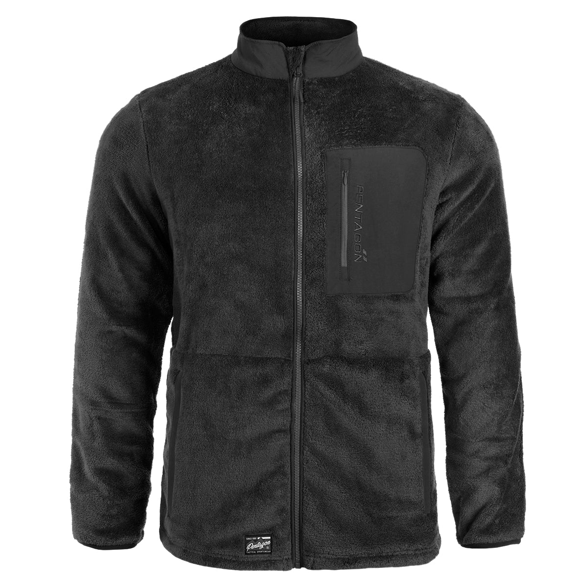 Polar Pentagon Grizzly Full Zip - Black