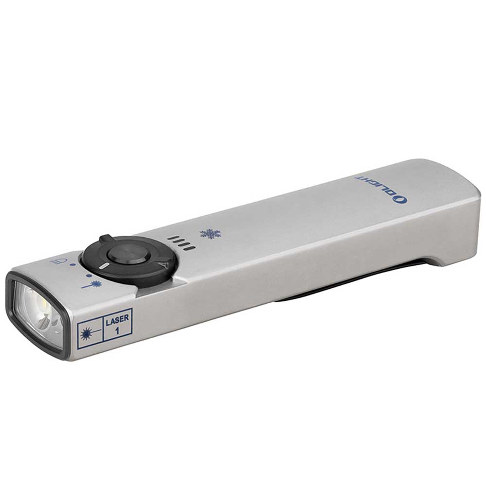 Latarka ze wskaźnikiem laserowym Olight Arkfeld Winter 3 Titanium - 1000 lumenów