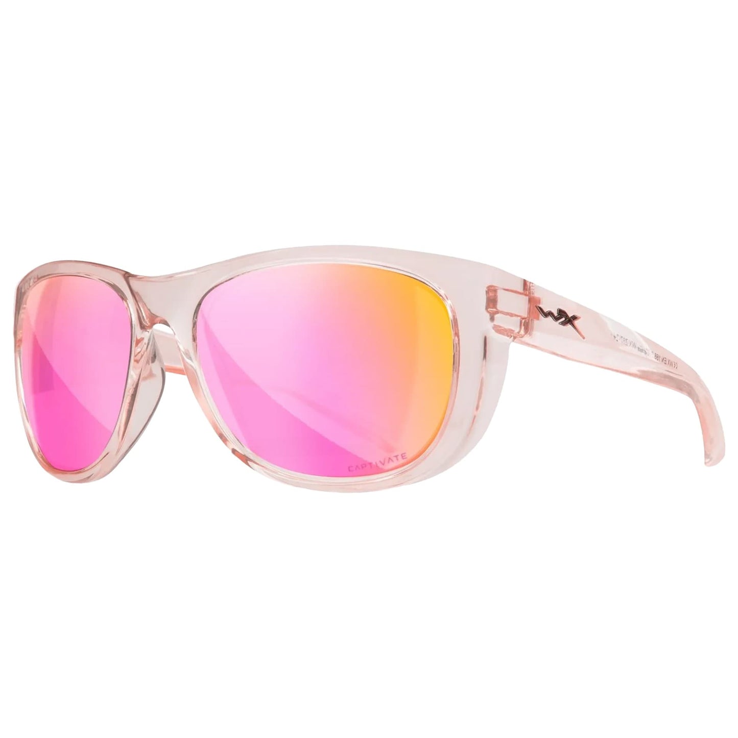 Okulary damskie Wiley X Weekender - Captivate Polarized Rose Gold Mirror/Crystal Blush