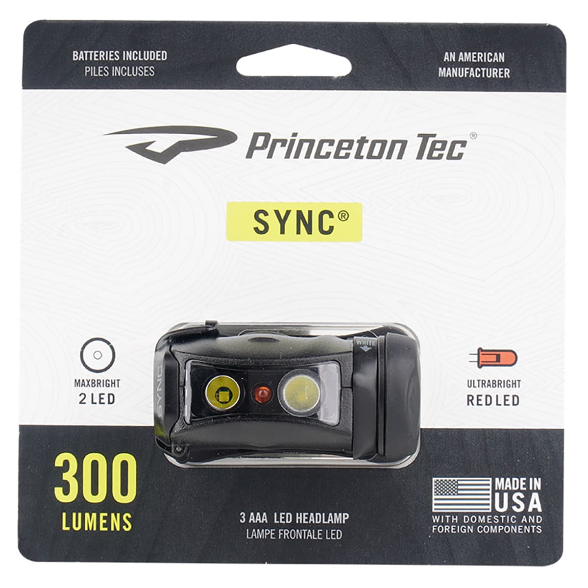 Latarka czołowa Princeton Tec Sync Black- 300 lumenów