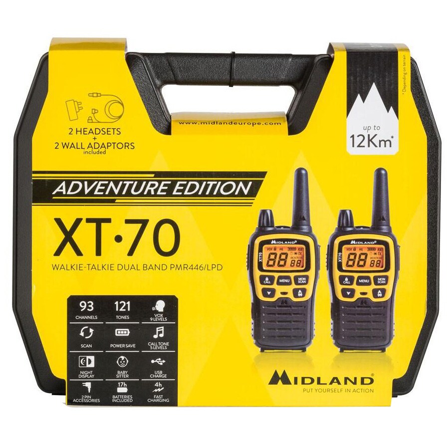 Radiotelefon Midland PMR XT70 Adventure - 2 szt.