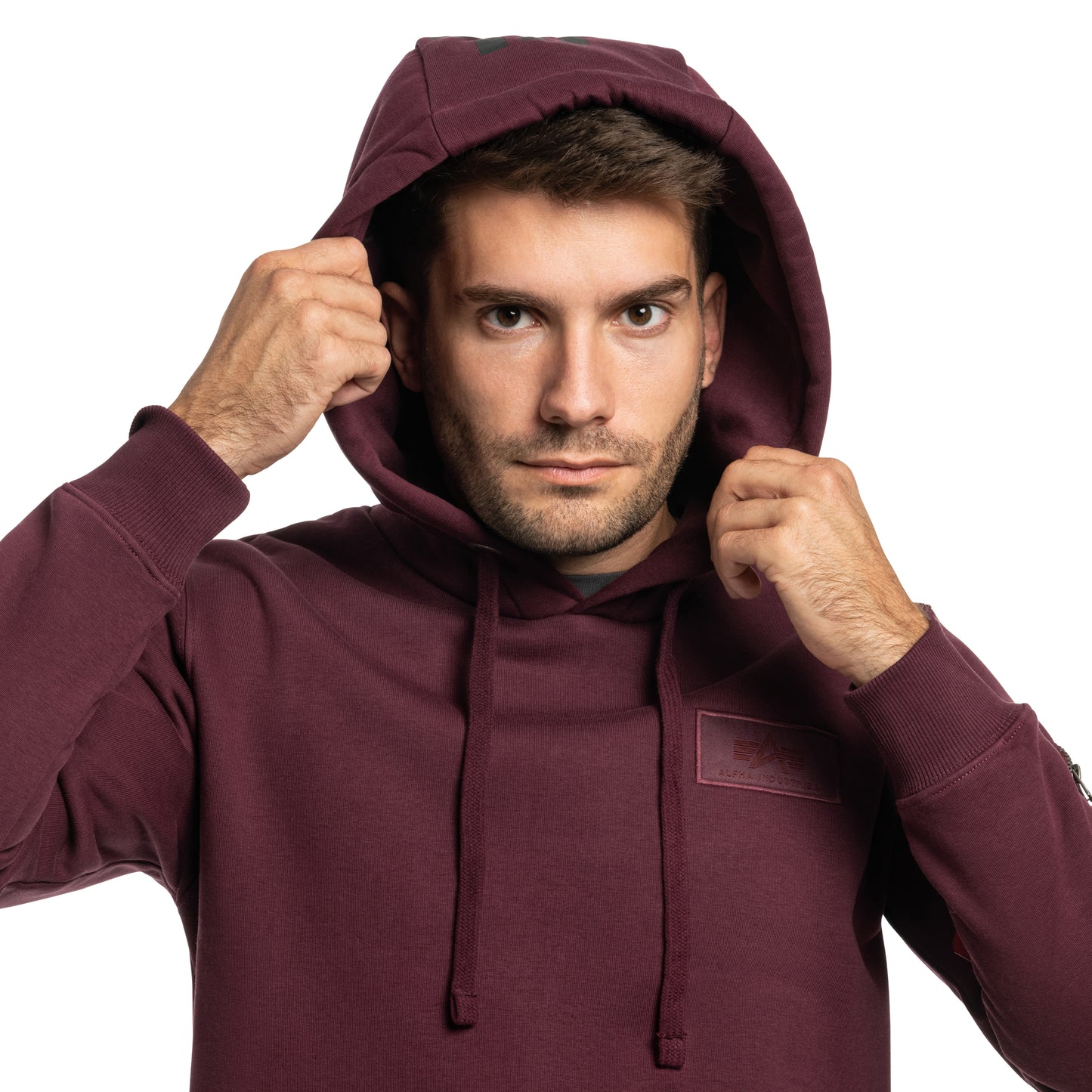 Bluza Alpha Industries Back Print Hoody - Dark Cherry