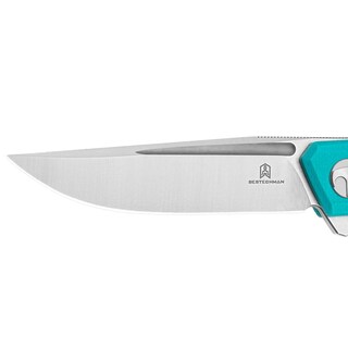 Nóż składany Bestechman Mini Dundee - Tiffany Blue/Satin Stonewash