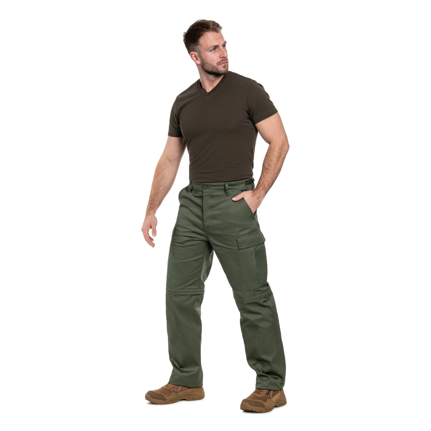 Spodnie trekkingowe 2w1 Mil-Tec BDU Zip-Off - Olive