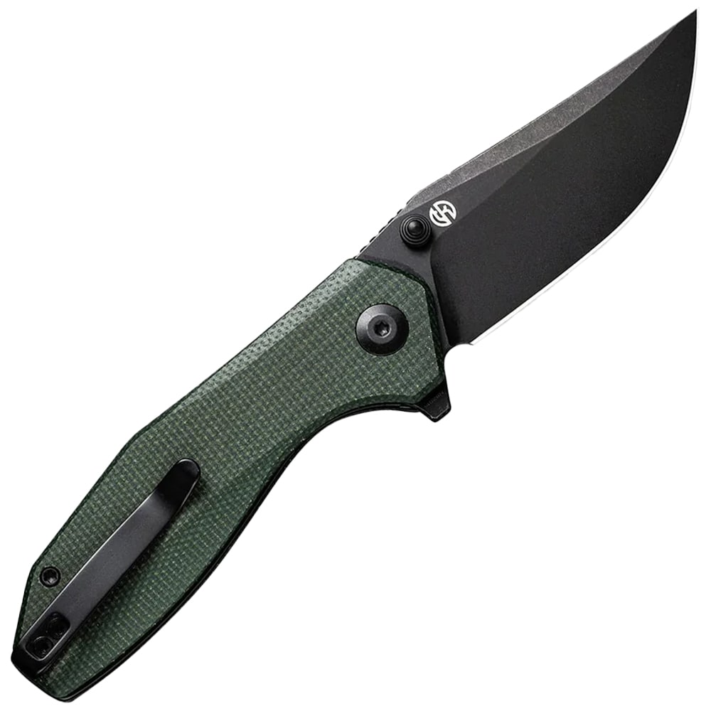 Nóż składany Civivi Odd 22 - Black Stonewashed/Dark Green Micarta