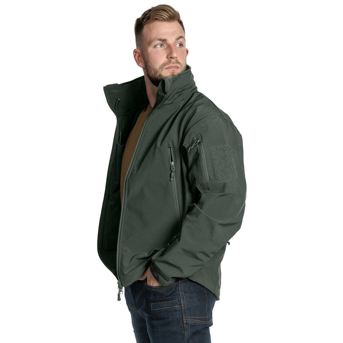 Kurtka Helikon Gunfighter Softshell Shark Skin Windblocker - Foliage Green