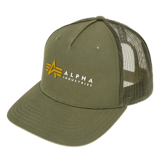 Czapka z daszkiem Alpha Industries Label Trucker Cap - Dark Olive