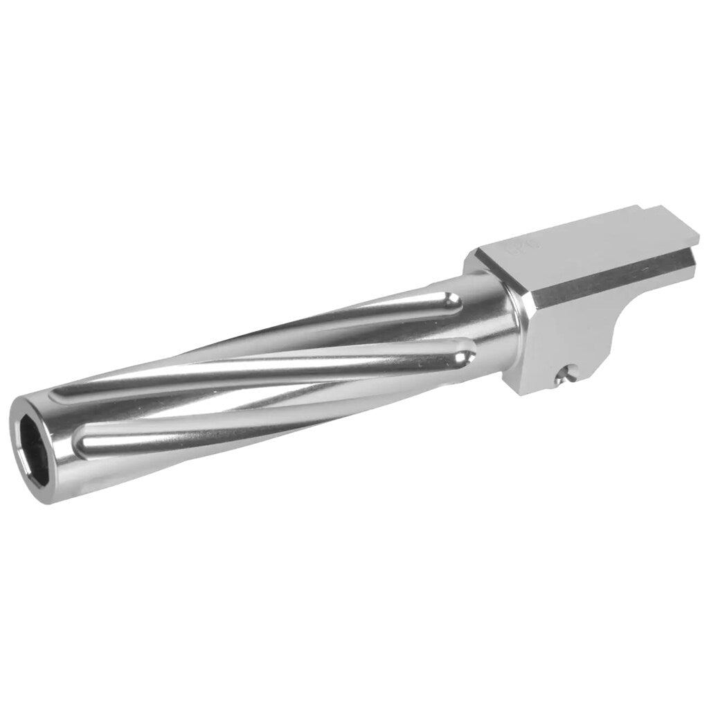 Lufa zewnętrzna Nine Ball Non-Recoiling Fixed Twisted do replik Tokyo Marui Glock G19 gen.3, gen.4 - Silver
