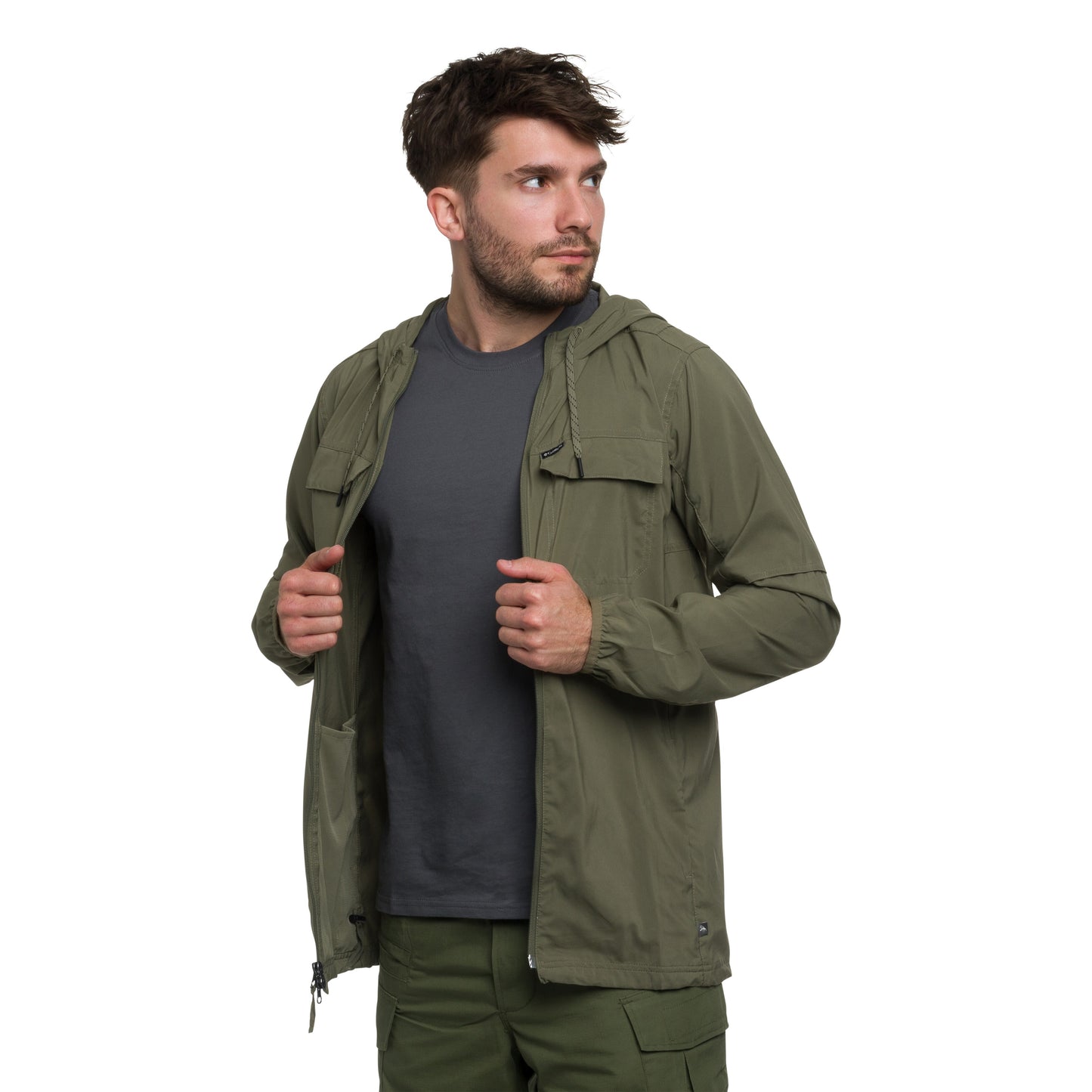 Kurtka Columbia Skien Valley Hooded Insect Shield - Stone Green