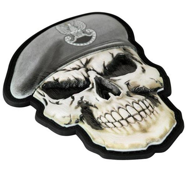 Naszywka M-Tac Czaszka w berecie GROM 3D PVC - Grey
