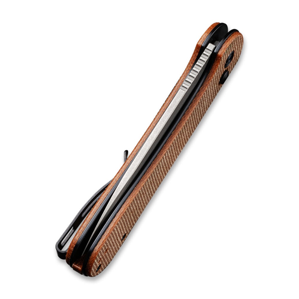 Nóż składany Civivi Elementum Button Lock - Brown Micarta