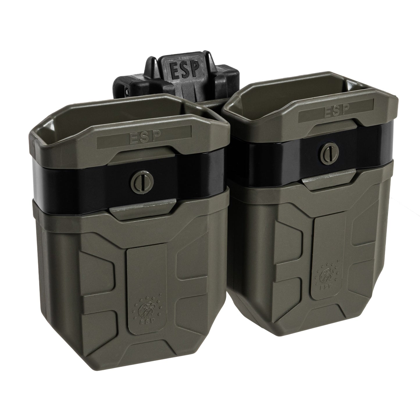 Podwójna ładownica obrotowa ESP z montażem UBC-08 na magazynki AK - Olive Drab