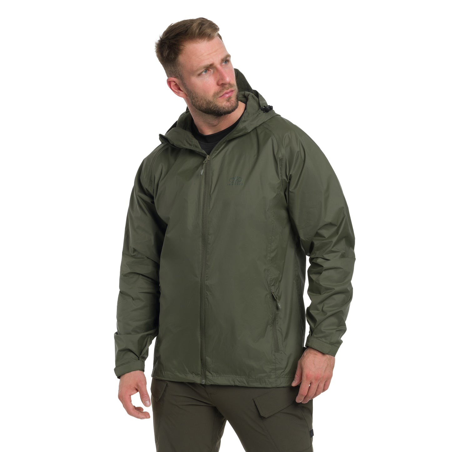 Kurtka Highlander Outdoor Stow & Go Pack Away - Olive Green