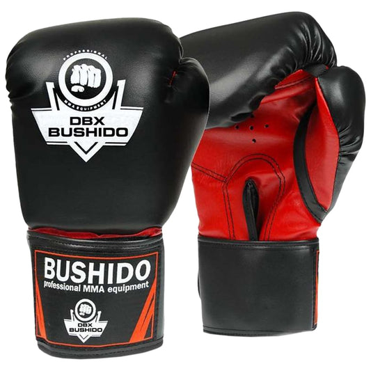 Rękawice bokserskie DBX Bushido ARB-407 - Czarne/Czerwone