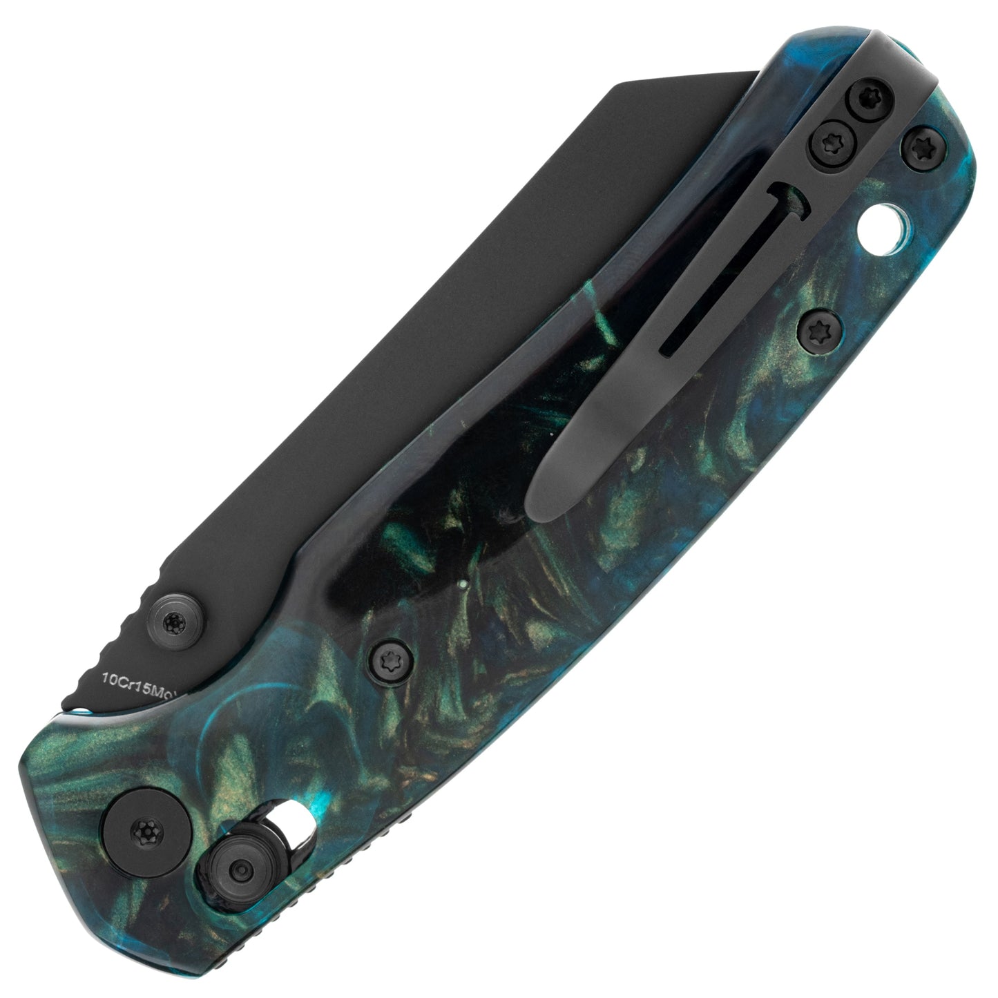 Nóż składany Bestechman Cicada's Wing - Dark Blue Patterned Resin
