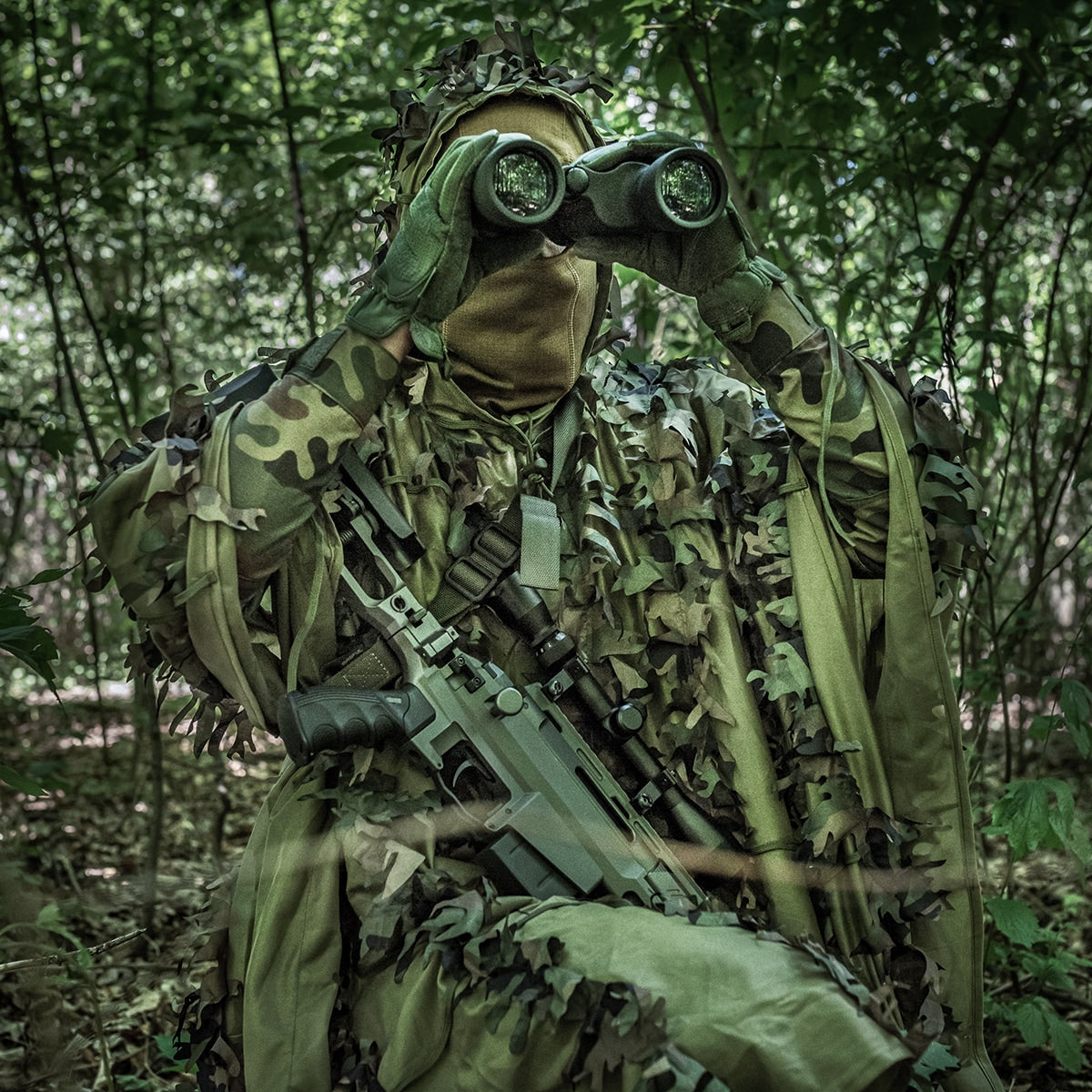 Strój maskujący Helikon Leaf Ghillie - US Woodland
