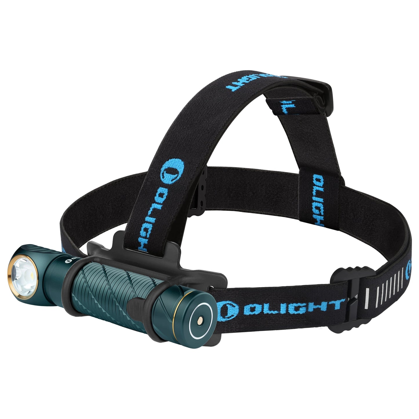 Latarka czołowa i kątowa Olight Perun 2 Cool White Kit Dream Blue z opaską - 2500 lumenów