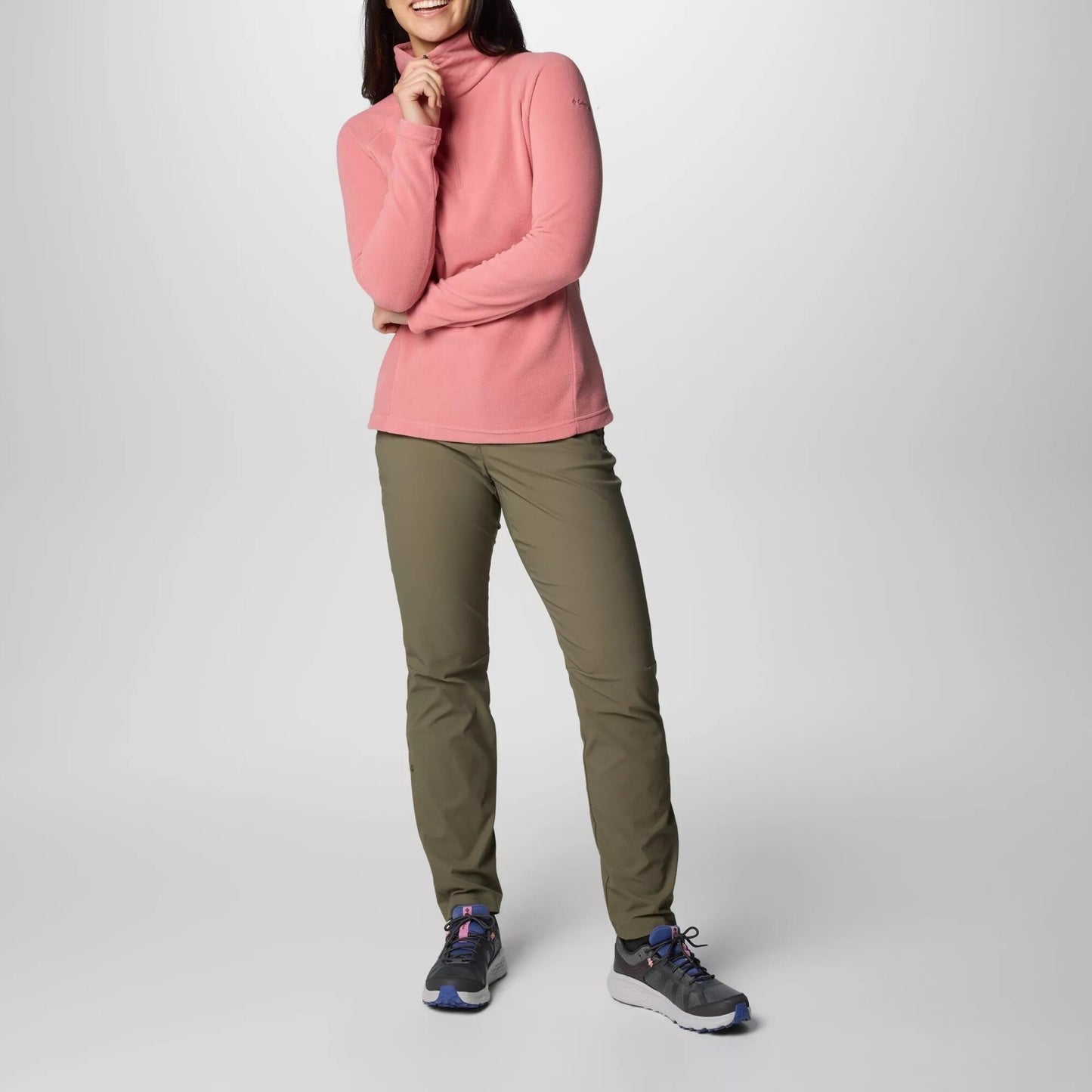 Polar damski Columbia Glacial IV Half Zip - Pink Agave
