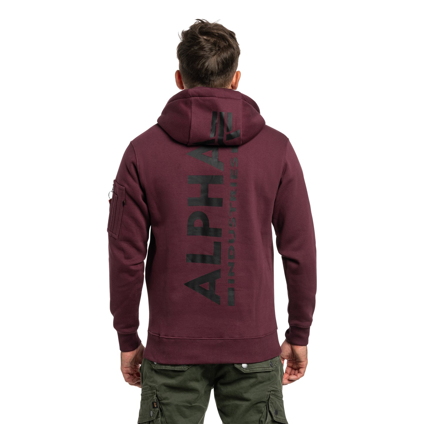 Bluza Alpha Industries Back Print Hoody - Dark Cherry