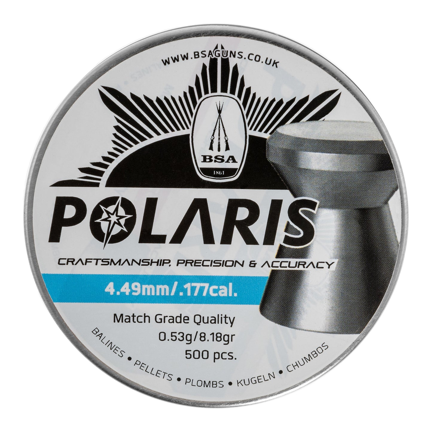 Śrut BSA Polaris 4,49 mm - 500 szt.