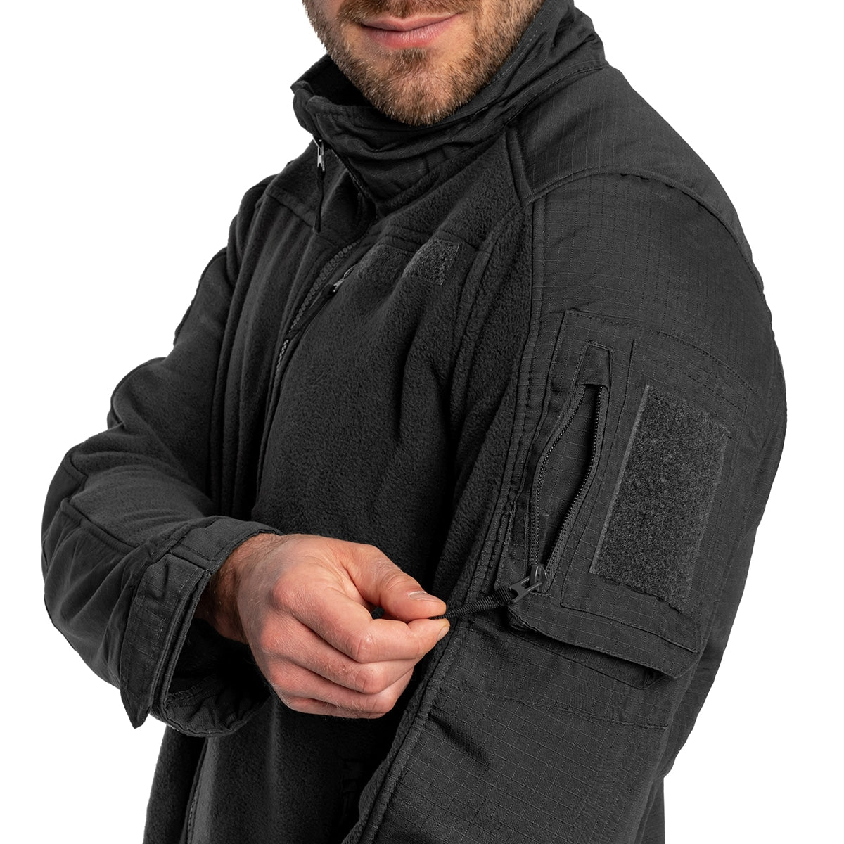 Polar Brandit Fleecejacket Ripstop - Black