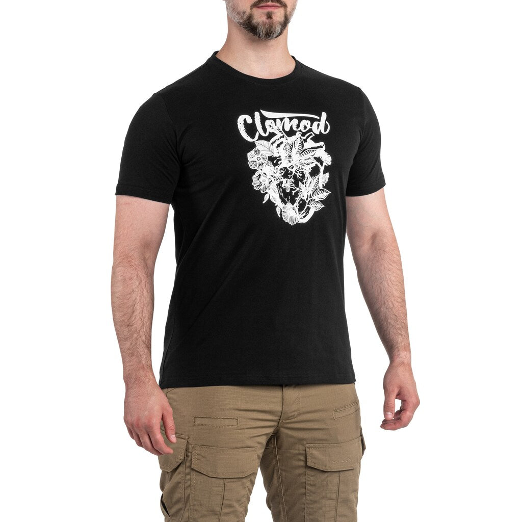 Koszulka T-shirt Pentagon CloMod Flower Heart - Black