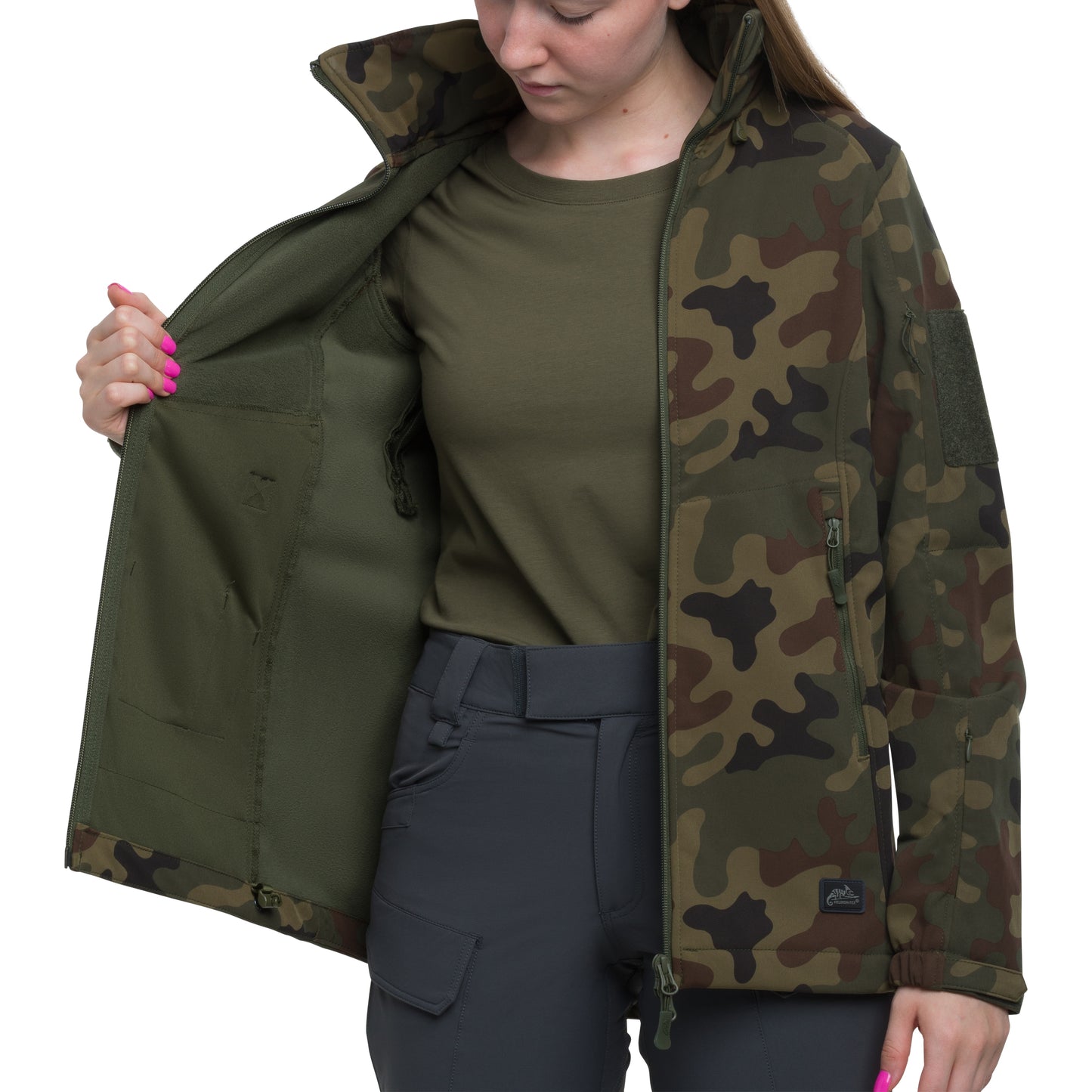 Kurtka damska Helikon Gunfighter Softshell - wz.93 Pantera PL Woodland