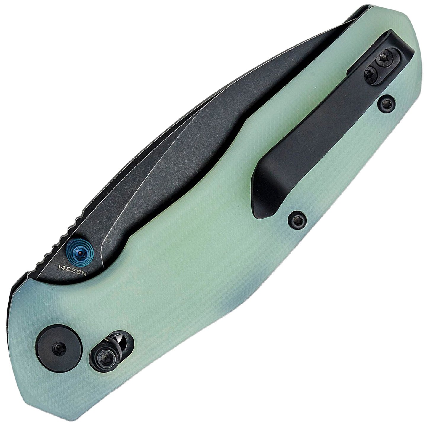 Nóż składany Bestechman Ronan Black Titanized Stonewash - Jade