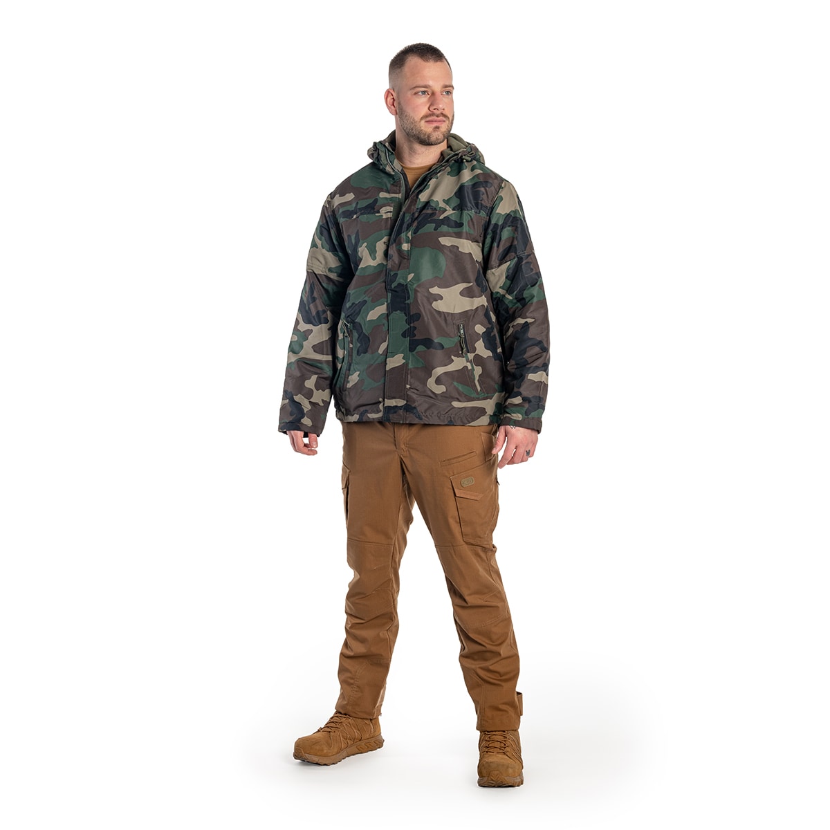 Kurtka Brandit Windbreaker Frontzip - Woodland