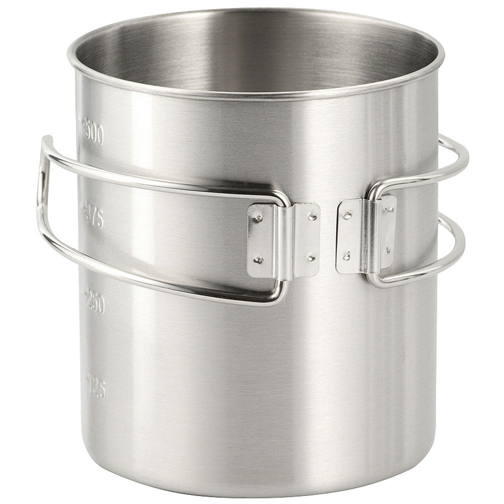 Kubek stalowy M-Tac ze składanym uchwytem - 450 ml