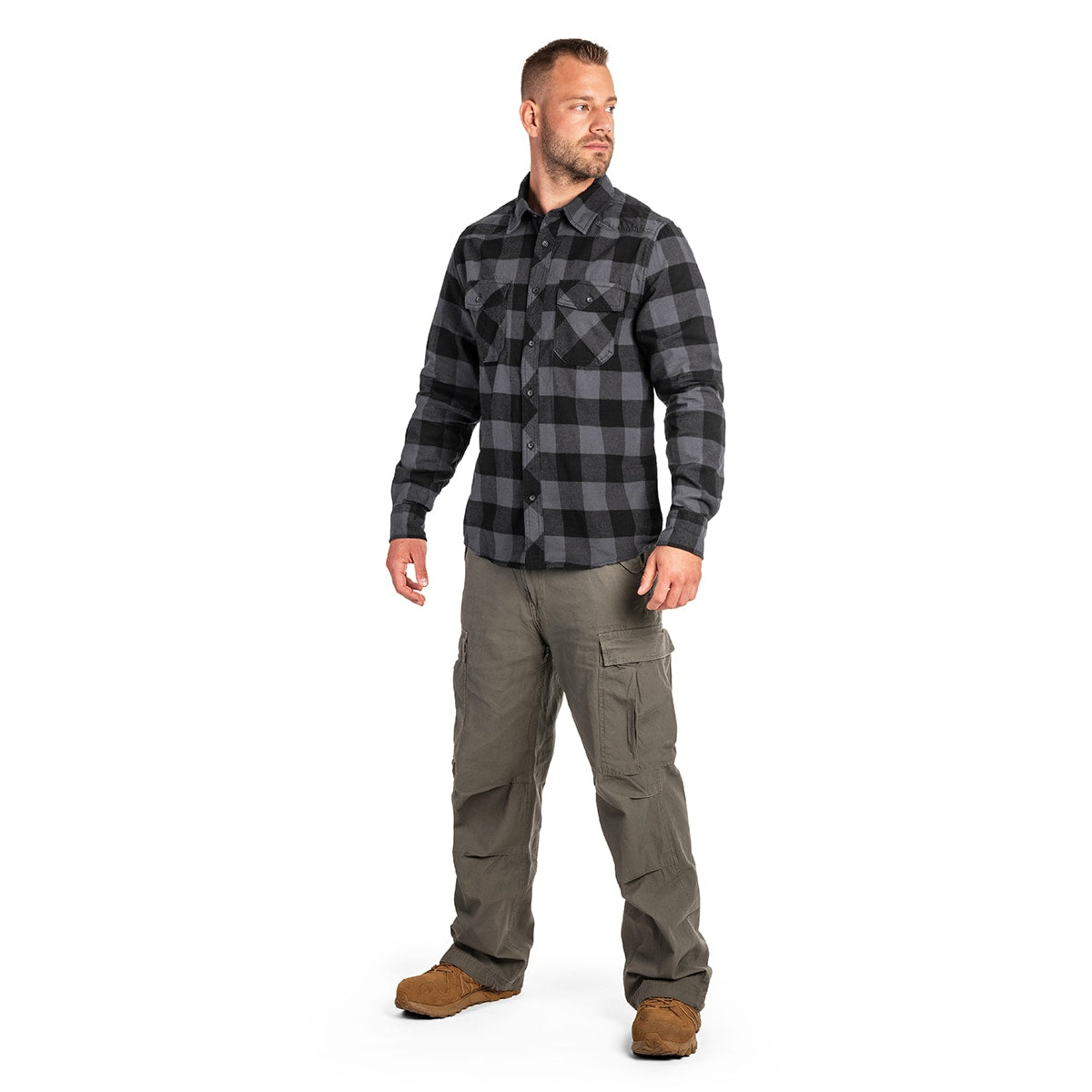 Koszula Brandit Check Shirt - Black/Grey