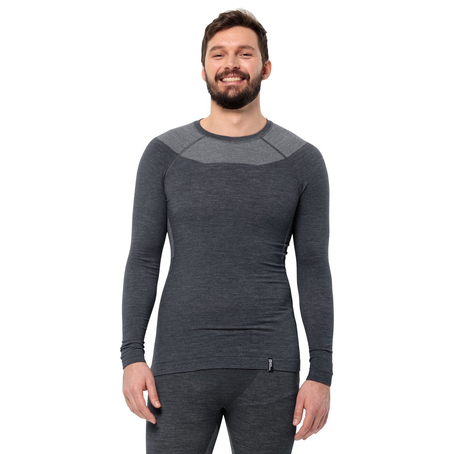 Koszulka termoaktywna Jack Wolfskin Seamless Wool - Phantom