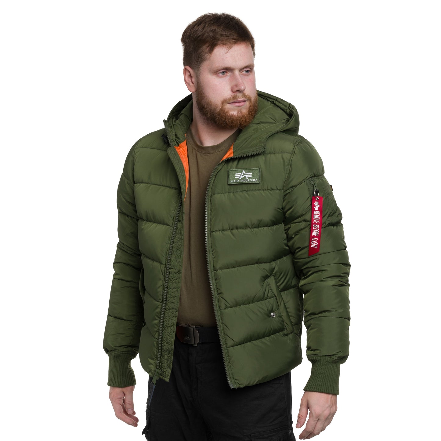 Kurtka Alpha Industries Hooded Puffer FD - Dark Green