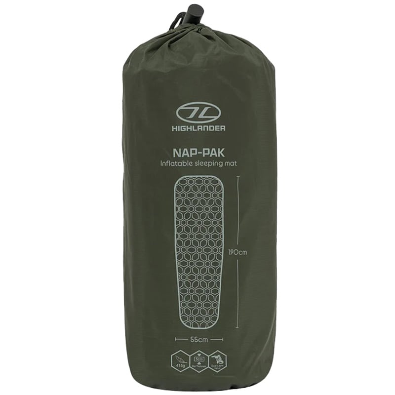 Materac jednoosobowy Highlander Outdoor Nap-Pak - Olive